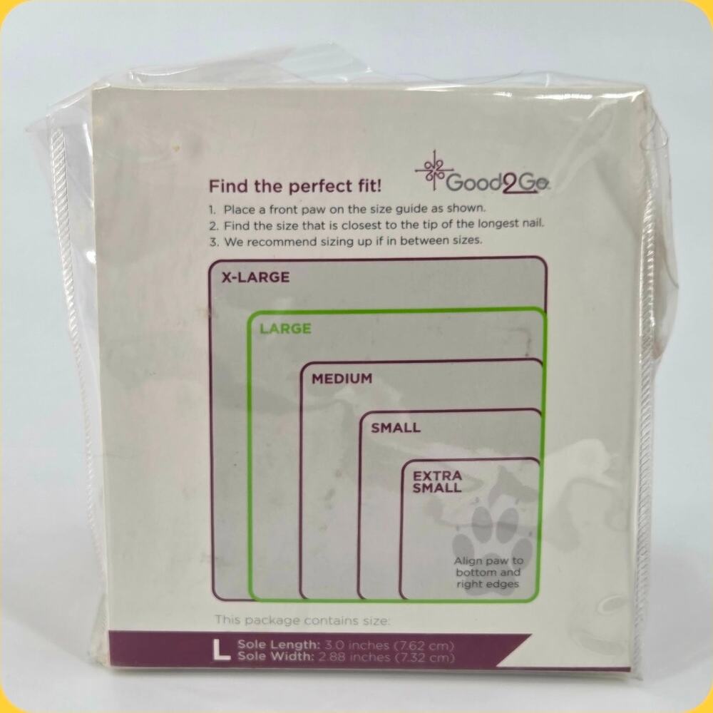 Good2Go Cozy Fleece Large Dog Boots Keep Your Dog Safe From Salt & Cold Temps - Picture 5 of 5